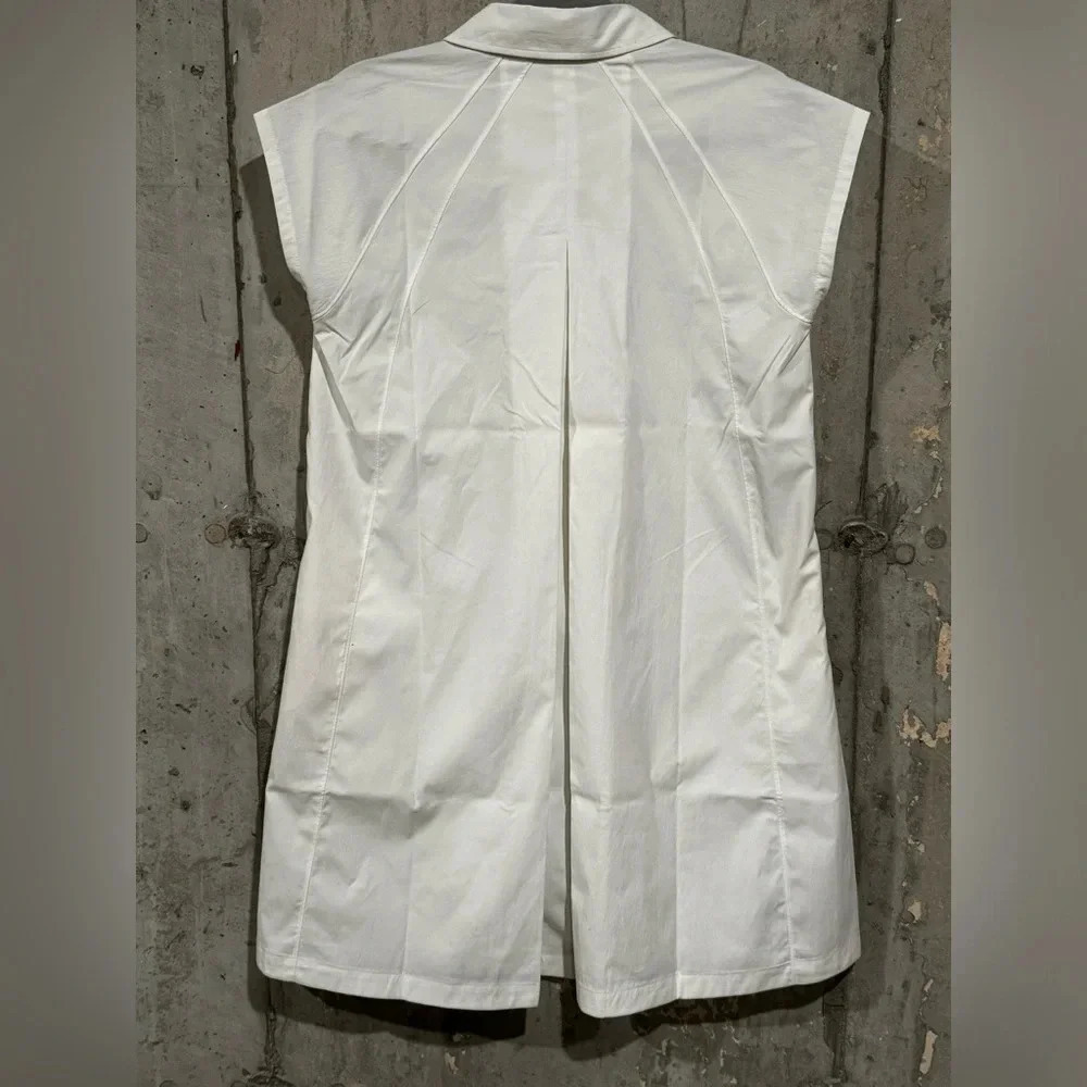 ATHLETA Performance Poplin Dress Small | White #601542 Has Pockets! - Picture 2 of 8